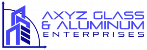 AXYZ Glass and Aluminum Header and Logo